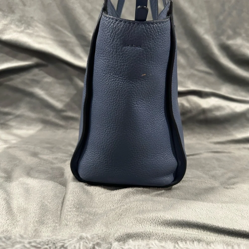 Kate Spade Blue Leather Handbag - Small Square Spacious - Picture 6 of 9